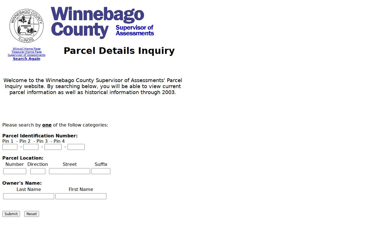Neenah street directory county assessor search fields