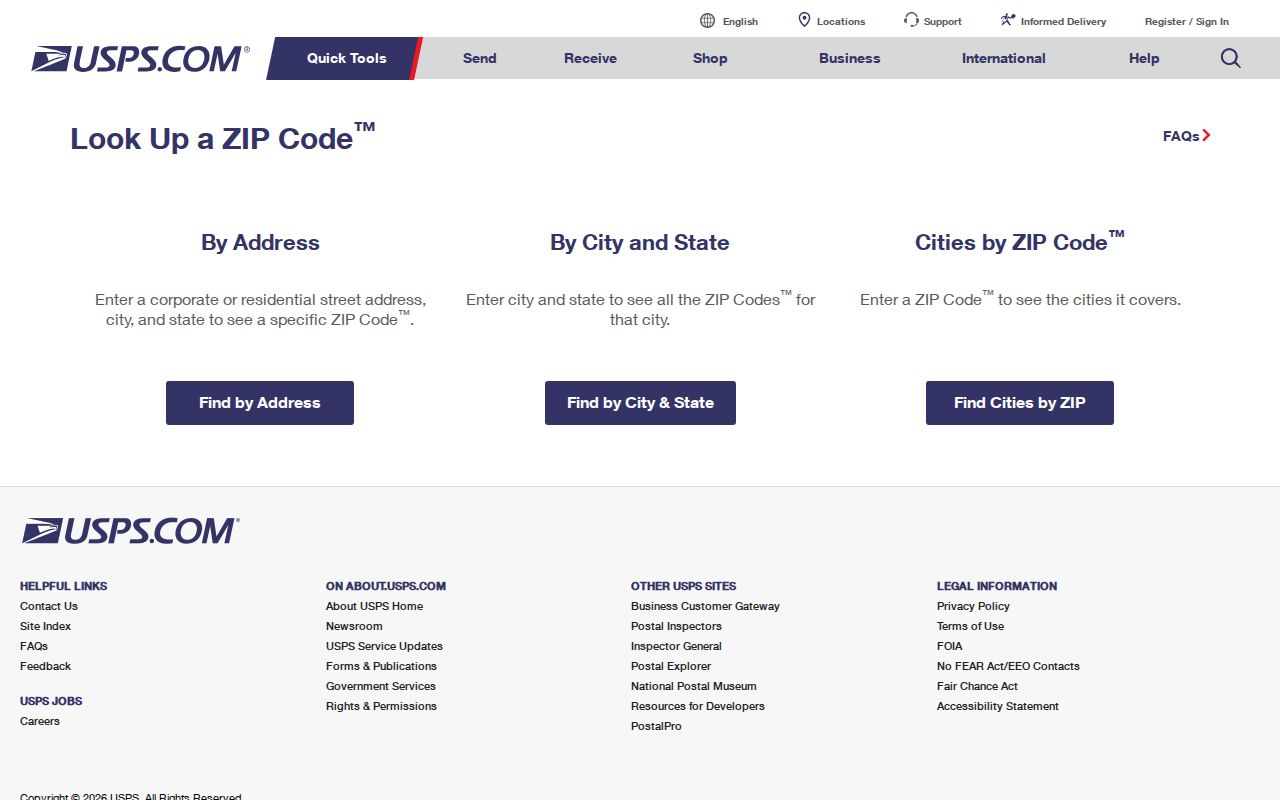 Neenah ZIP code directory USPS address lookup