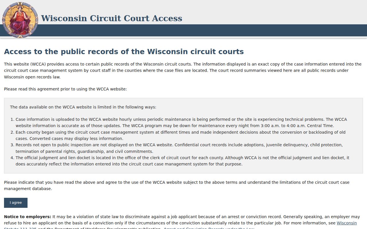 Neenah resident lookup on the Wisconsin court search